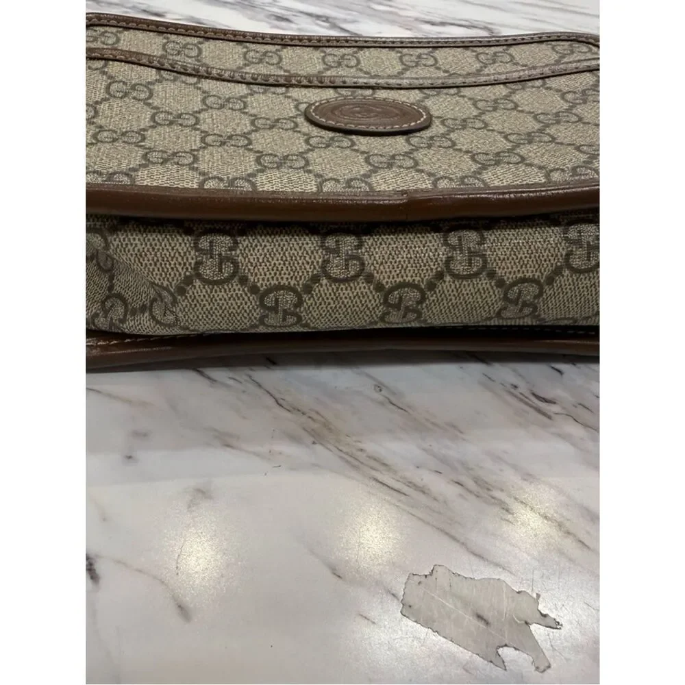 Gucci Beige GG Canvas and Brown Leather Men’s Toiletry Bag